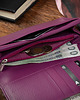 portfele damskie Średni Portfel damski Skórzany klasyczny Fiolet purpurowy belveder LP714 3