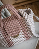 torby na ramię Makramowa torebka City Bag - perła/wrzos 4