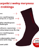skarpetki męskie Skarpetki trekkingowe z wełny merynos bordowe 1