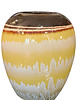 wazony Ceramiczny wazon w stylu Boho, Staffel Limburg, Niemcy lata 70. 1
