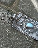 wisiory Larimar na liściu - wisiorek 3