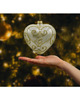 ozdoby choinkowe Bombka choinkowa: Serce w złotym ornamencie: połysk 2