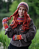 czapki damskie Czapka MERINO 100% "Przygaszone Czerwienie" EXPLORER 1