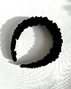opaski do włosów Czarna marszczona opaska Black Silky Velvet 2