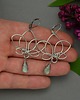 kolczyki wire wrapping Długie kolczyki kwiat lotosu labradoryt wire wrapping 4