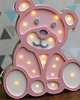 lampy do pokoju dziecka Lampa drewniana LED do dziecięcego pokoju - MIŚ 1