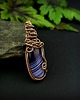 wisiory Wisiorek z fioletowym agatem wire wrapping 1