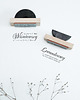 stemple Personalizowany drewniany stempel z adresem - styl elegancki 2