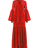 sukienki maxi damskie Czerwona sukienka BOHO 5
