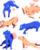 poduszki z grafiką Poduszka dekoracyjna - Doggo's moods 2