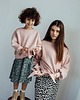 bluza bez kaptura damska Bluza OVERSIZE DAMSKA BRZOSKWINIOWY KRÓLIK Z USZAMI 2