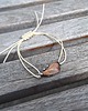 bransoletki wire wrapping Kwarc na lato  - bransoletka sznurkowa 1