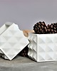 doniczki Doniczka z betonu PYRAMID CUBE WHITE 5