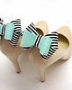 klipsy do butów Klipsy do butów Coquet-Kokardy/Turquoise&Stripes 1