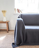 koce i narzuty Narzuta na kanapę  heavy linen CHARCOAL 2
