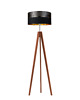 lampy podłogowe Piękna lampa podłogowa do salonu na trójnogu drewnianym HAITI GLAM 9