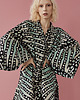 sukienki mini damskie Kimono miętowo-czarne Wildness Glow 1