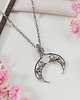 wisiory Naszyjnik Lunula Kamień Księżycowy stal chirurgiczna wisiorek handmade 3