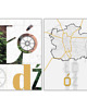 plakaty Zestaw plakatów Map of Łódź 1