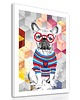 obrazy i plakaty do pokoju dziecięcego Obraz na płótnie Buldożek Hipster 50x70cm 1