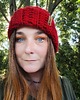 czapki damskie Ciepła czapka szydełkowa Basic Red 2