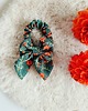 gumki do włosów Scrunchie do włosów, gumka do włosów z KOKARDĄ Zielona jesień 1