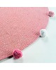 dywany Dywan Okrągły Dywanik Okrągły z Pomponami Rotondo Różowy 90 cm 1