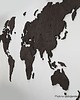 Ozdoby na ścianę Drewniana Mapa Świata z podpisami państw, kolor Heban  M 1