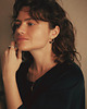 kolczyki srebrne PEARL / glossy silver earrings with dark pearl 6
