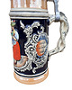 kubki Ceramiczny kufel z pokrywką Albert Jacob, Thewalt, Niemcy, lata 70. 9