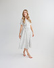 sukienki midi damskie Lniana Sukienka JASMINE GRAY STRIPES 3