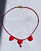 chokery Choker z agatem i serduszkami 2