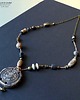 wisiory Wisiorek w kolorach ziemi w stylu boho z ręcznie wypalanej ceramiki handmade 2