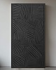 obrazy Płaskorzeźba ścienna  80x160m elegancka pastelowa czerń 5