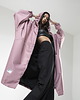 płaszcze damskie Płaszcz longline hoodie oversize dusty pink 2