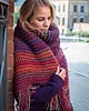 szale damskie MAXCOLOR duży szal handmade " leśna harmonia" 4