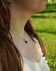 wisiory Krótki naszyjnik kropla ametyst wire wrapping 4