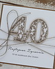 kartki scrapbooking Wyjątkowa kartka ręcznie robiona z cyframi na czterdziestkę, prezent na 40 pr 3