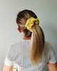 gumki do włosów Gumka jedwabna, scrunchie, frotka cytrynowa aura MAXI 2