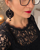 kolczyki - inne Koronkowe mandale kolczyki czarne glamour 1