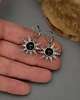 kolczyki wire wrapping Kolczyki słońce obsydian złocisty wire wrapping słoneczka 2