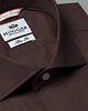 koszule męskie Bawełniana koszula w kolorze czekoladowym 1