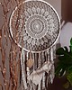 łapacze snów Łapacz snów, dreamcatcher, delikatny, duży, kremowy, beż 1