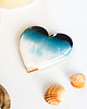 magnesy Morski magnes serduszko plaża z falami, handmade, 5x5 cm, boho 2