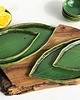 patery i talerze Zestaw ceramiczny do sushi  talerze liście i miseczki 2