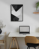 plakaty Czarno-biały plakat do salonu, minimalistyczny, nowoczesny, abstrakcyjny. 4