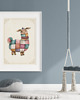 obrazy i plakaty do pokoju dziecięcego Plakat  patchwork LAMA 1