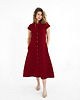 sukienki midi damskie Lniana Sukienka MARIGOLD red wine 5