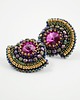 kolczyki swarovski Kolczyki Swarovski Wachlarze fuchsia 2
