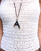 topy damskie Biały top boho   handmade 1
